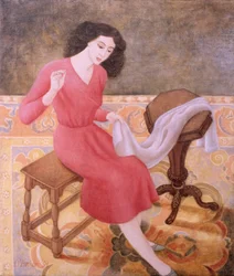Girl Sewing